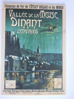 Vallée De La Meuse Dinant & Environs Copie Ancienne Affiche 1900 Chemin De Fer De L'état Belge Et De Du Nord   (704) - Dinant