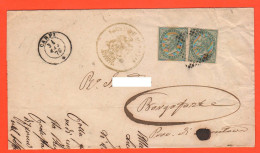 Regno Lettera Manoscritta 5 + 5 Centesimi Verde Partita Da Carpi X Borgoforte Mantova 1876 Al Luogo Pio - Marcophilia