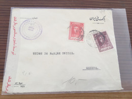 Ägypten Zensur Brief Mit Vignette In Die Schweiz - Storia Postale