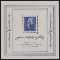 Block 6, **, "Goethe"-Block, 1949, Bestens Erhalten - Mint