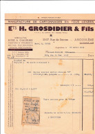 16-H.Grosdidier & Fils... Manufacture De Cartonnages En Tous Genres....Angoulême.....(Charente).....1955 - Printing & Stationeries