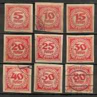 Timbres - Autriche - Taxe -  1919 - Lot De 9 Timbres Non Dentelés - - Postage Due
