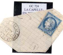 Aisne - S/fgt N°60A Obl GC 724 La Capelle-en-Thiérache - 1871-1875 Ceres