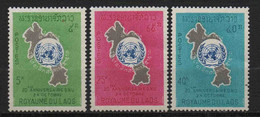 Laos - 1965  -  Nations Unies  -  N° 120 à 122  -  Neufs ** - MNH - Laos