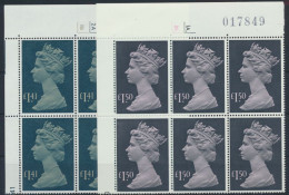 Großbritannien 1043 + 1084 6er Block Bogenecke Eckrand Elizabeth II Kat 108,-++ - Storia Postale