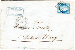 Aisne - LAC Affr N° 60C Obl PCduGC 724 Tàd Type 17 La Capelle-en-Thiérache - 1849-1876: Période Classique