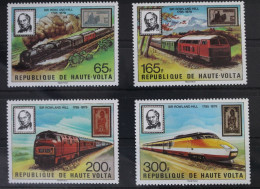Obervolta 755-758 Postfrisch Lokomotiven Eisenbahn #WF191 - Burkina Faso (1984-...)