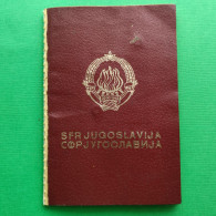 YUGOSLAVIA - PASSPORT - 1980, Visas Israel, Greece...no Photo, (pro3) - Documents Historiques