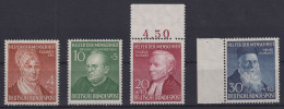 Bund 156-159 Wohlfahrt Helfer 1952 Oft Vom Rand Luxus Postfrisch KatWert 130,-+ - Ongebruikt