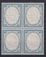 Bundesrepublik Schiller Dichter 210 Viererblock Luxus Postfrisch MNH Kat 72,00++ - Lettres & Documents