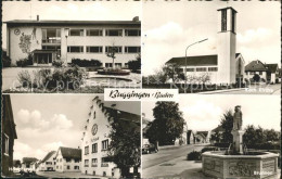 72176135 Buggingen Schulhaus Kath Kirche Hauptstrasse Brunnen - Otros & Sin Clasificación