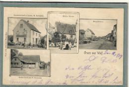 CPA - WALF (67) VALFF - Carte GRUSS Multivues De 1909 - Restaurant Au Tilleul - Marchand De Savon - Petite Eglise - Other & Unclassified