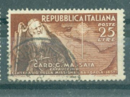ITALIE - N°640 Oblitéré - Centenaire De La Mission Du Cardinal C. Massaia, Capucin En Ethiopie. - 1946-60: Gebraucht