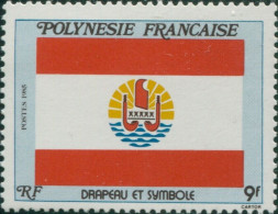 French Polynesia 1985 Sc#418,SG452 9f National Flag MNH - Sonstige & Ohne Zuordnung