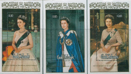 Cook Islands 1986 SG1068 60th Birthday QEII Set Of 3 MS MNH - Cook