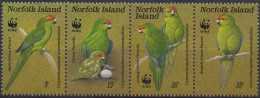 Norfolk Island 1987 SG425-428 Red-fronted Parakeet Strip Of 4 MNH - Ile Norfolk