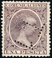 Madrid - Perforado - Edi * 226 - "T.1." (Telégrafos) - Unused Stamps