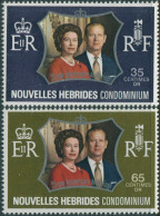 New Hebrides French 1972 SGF187-F188 Royal Silver Wedding Set MNH - Otros & Sin Clasificación
