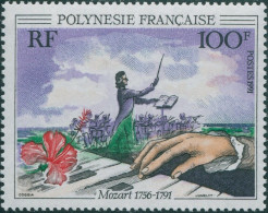 French Polynesia 1991 Sc#570,SG620 100f Wolfgang Amadeus Mozart MNH - Otros & Sin Clasificación