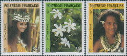 French Polynesia 1990 SG602-604 Tiare Flower Set MNH - Sonstige & Ohne Zuordnung