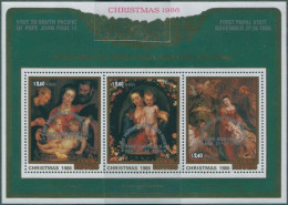 Cook Islands 1986 SG1088 Christmas Papal Visit Ovpt MS MNH - Cook