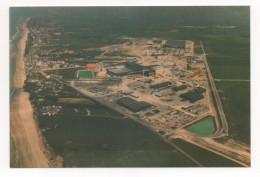 EURO TUNNEL - VUE AERIENNE DU CHANTIER DE SANGATTE , JUIN 1988 - Trenes