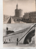 2 CPSM 30 AIGUES-MORTES CHEMIN DE RONDE TOUR DE CONSTANCE REMPARTS COTE NORD - Aigues-Mortes