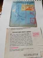 116C ) Storia Postale Cartoline, Intero, Lettera Stampe Raccomandate Con Assegno - Marcophilie