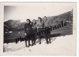 Photo Originale - Militaires Soldats Chasseurs Alpins Bidasses Armée Guerre - Année Lieu ? - Montagne - Guerra, Militares