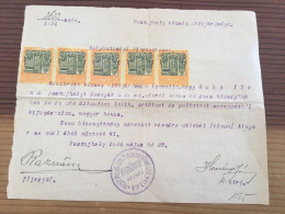Ungarn Fiskal 1924 Auf Briefseite, Top! - Fiscale Zegels