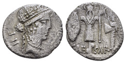 Julius Caesar, 48 B.C. AR Denarius. Military Mint Traveling With Caesar. - Republiek (280 BC Tot 27 BC)