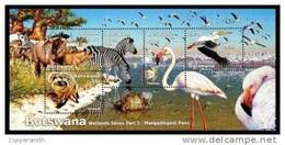 (203) Botswana  Wetlands Sheet / Bf / Animals / Birds / Animaux / Oiseaux / Makgadikgadi ** / Mnh  Michel BL 37 - Botswana (1966-...)