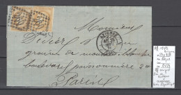 France -  Lettre  Avignon - Affranchissement De 09/71 - Emission De Bordeaux + République - 1849-1876: Klassik