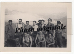 Photo Originale - Militaires Soldats Chasseurs Alpins Bidasses Armée Guerre - Année Lieu ? - Montagne Fanfare - Krieg, Militär
