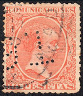 Madrid - Perforado - Edi O 228 - "T.6." (Telégrafos) - Used Stamps