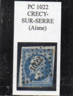 Aisne - N°14A (déf) Obl PC 1022 Crécy-sur-Serre - 1853-1860 Napoleon III