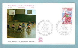 FDC France 1970 -  Jeux Mondiaux Des Handicapés Physiques - YT 1649 - Saint-Etienne - 1970-1979