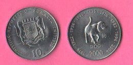 Somalia 10 Shillings 2000 Zodiac DOG - Somalie