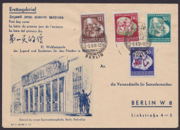 MiNr 289/92, "Weltfestspiele", 1953, Pass. Brief Mit ESSt. - 1950-1970