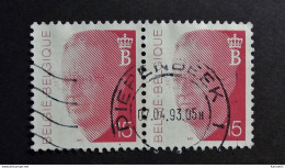 Belgie Belgique - 1992 - OPB/COB N° 2450 ( 2 Values ) Koning Boudewijn Type Olyff  - Obl. Diepenbeek - Used Stamps