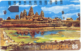 CAMBODJA : CAMT13 $5 Angkor Ruins 1993 0.00 USED - Cambodia