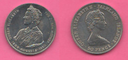 Falkland 50 Pence 1980 Elizabeth Queen Mother - Falkland Islands