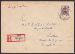 MiNr 442 M, EF, Matter Aufdruck, R-Brief "Tröbitz über Kirchhain"., Ankunft - Storia Postale