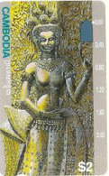 CAMBODJA : CAMT11 $2 1993 Bouddha 0.00 MINT (no Holes) - Cambogia