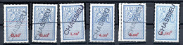 CHASSIEU Rhône Taxe Sur Les Affiches Série Complète Du Type 3B émis En 1973,74; 4,00 Gd Chiffre En 79 Fiscal  Affichage - Sellos