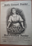 VICTORIAANSE Houtgravure BIRD's CUSTARD POWDER THE GRAPHIC 1886  29,5/40 Cm - Pubblicitari