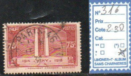 FRANCE OBLITÉRÉ - N° 316 - Used Stamps