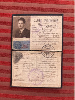 CARTE D'IDENTITE  DELIVRE A COMPIEGNE  10/01/1938 PROFESSION LINOTYPISTE HOMME NE LE 19/09/1919 - Historical Documents