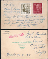 Lugo - Edi O TP 1020+1143 - Postal Desde Prados 9/6/55 (poco Legible) + Manuscrito Al Dorso "Remite Bautista López..." - Briefe U. Dokumente