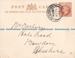 R117629 Old Written Postcard. 1899 - Monde